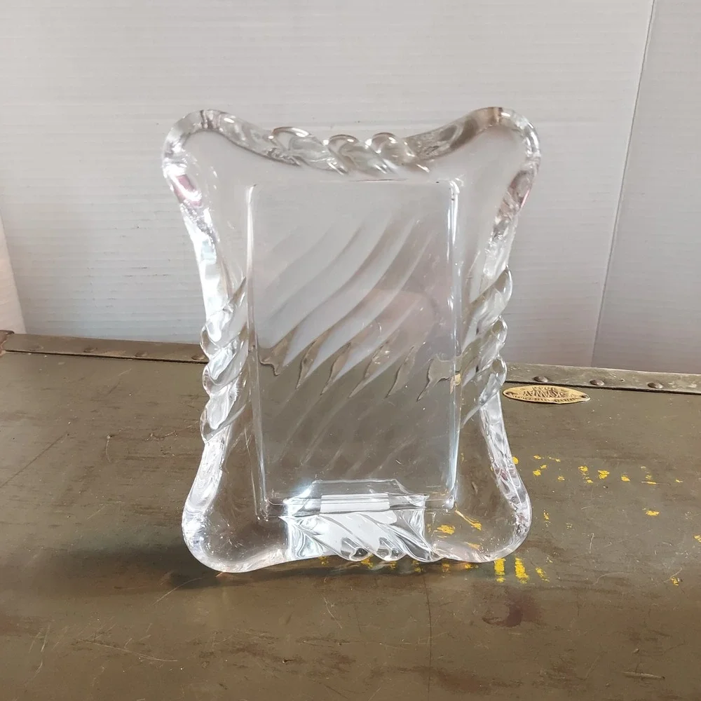 Mikasa Twist Crystal Picture Frame 3x5 WX240/576 Japan Clear Glass Swirl